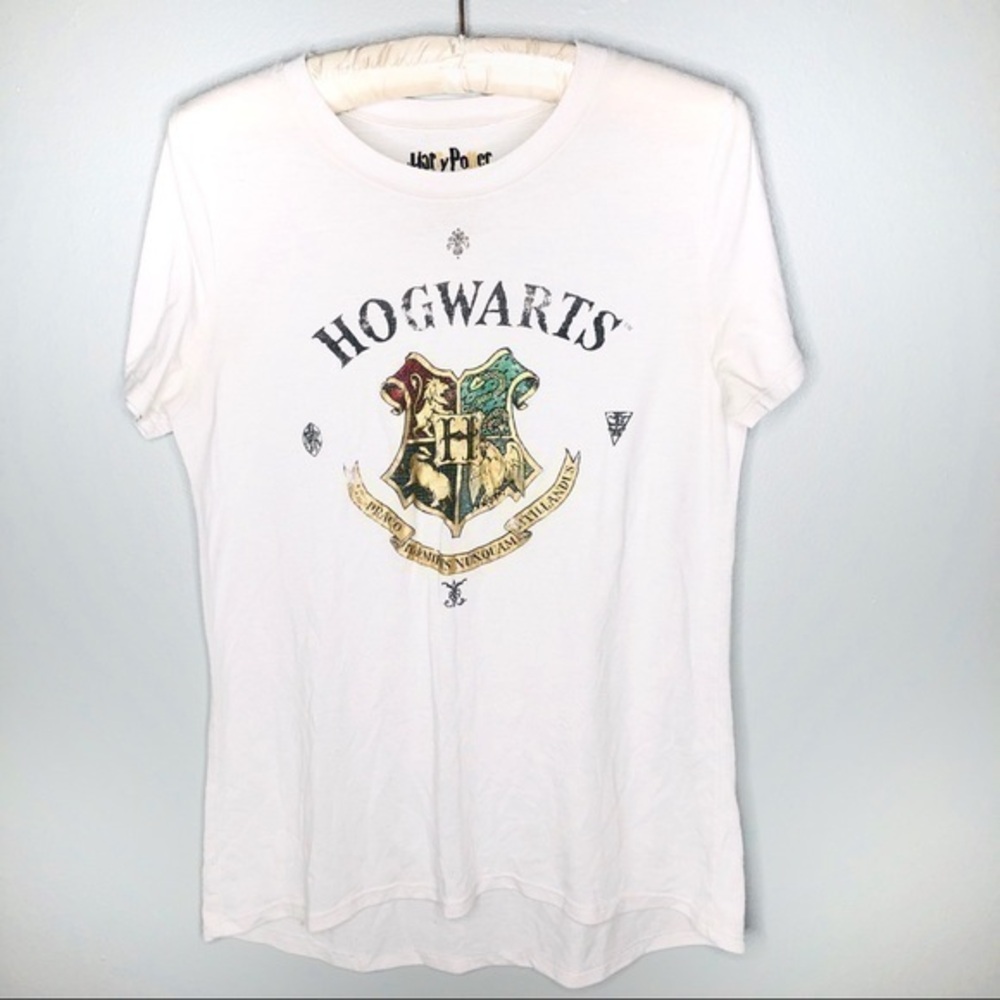 Harry Potter Hogwarts short sleeve white shirt